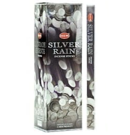 Silver Rain Incense Sticks, HEM Square Pack - 25 Boxes x 8 Sticks